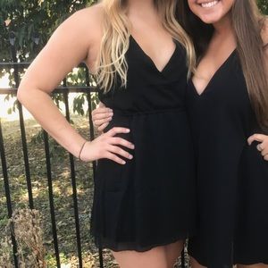 Tobi black wrap dress